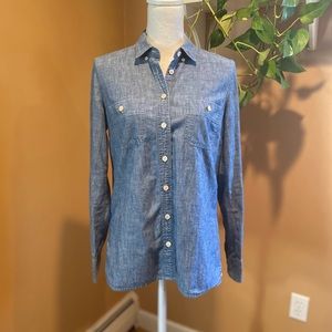 J Crew light denim button down